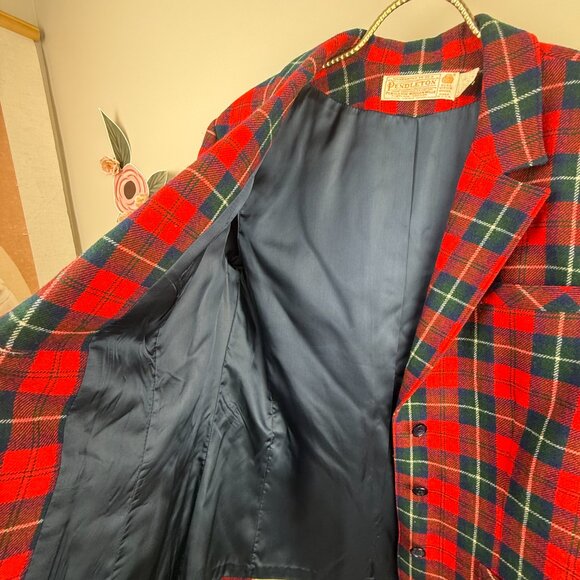 Pendleton Plaid Wool Blazer & Skirt Set - Size - 12 - Picture 7 of 12